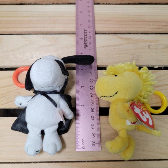 Set of 2 TY Peanuts Mini Clips: Halloween Snoopy & Woodstock w/ Tag - Picture 3 of 3
